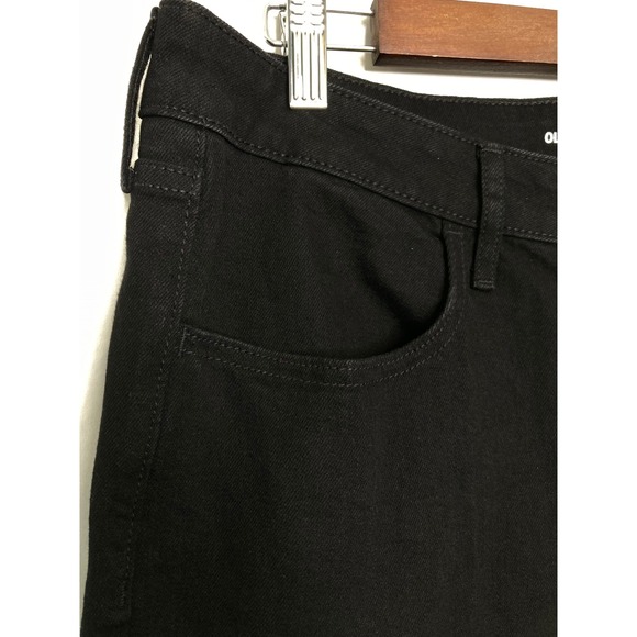 Old Navy Wow Wide Leg Jeans Womens 16 Short Black High Rise Stretch Goth Grunge - Picture 4 of 9